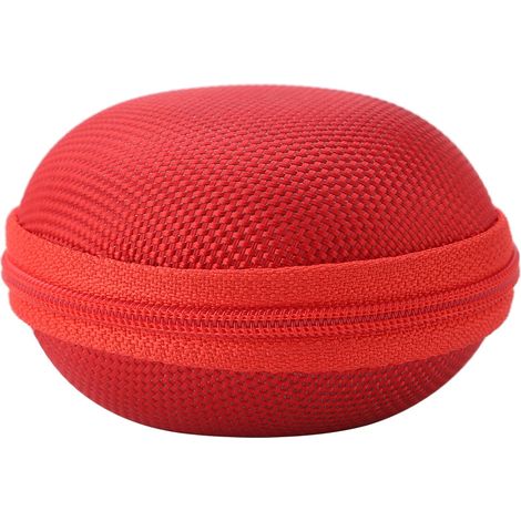 Organisateur/pochette rouge à 7 emplacements pour flacons d'huiles essentielles. (1/5)