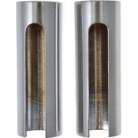 Cache-fiche et cache paumelle n°7 moderne Bouvet - Pour fiche Exacta ø 16 mm - la paire - Laiton chromé satiné