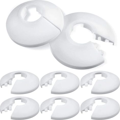 Pieces White Radiator Hose Cover White Plastic Hose Clamps Pipe Cover Decoration for 16mm Diameter Pipe