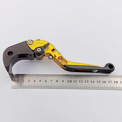 Convient aux motos Suzuki GSXR600 750 1000, accessoires de tige de commande de klaxon de frein en alliage d'aluminium modifié et réglable (télépipède pliable). (1/5)