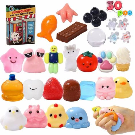 30 pieces (random design) FUFUSQUISHY Surprise Soft Elastic Box - Surprise Soft Elastic Box -