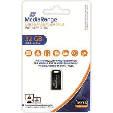MEDIARANGE Clé USB MR922, Nano, USB 2.0, 32 Go