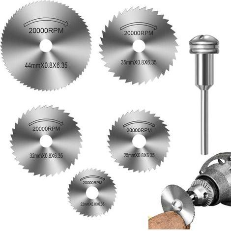 Disques de Coupe pour Dremel, HSS, Lame Mini Scie Circulaire pour Couper Bois, Plastique et Métal