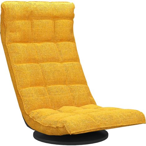 Maison Exclusive - Sedia da Pavimento Girevole Giallo Senape in Tessuto