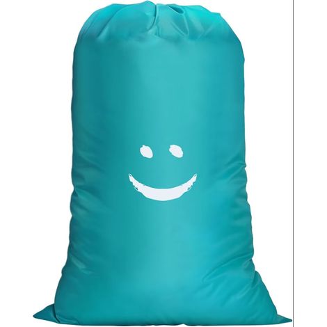 Sac à Linge Large, 120L Sacoche à Linge Pliable, Sac Visage Souriant avec Cordon de Serrage, Léger Sacs de Linge Pliables pour Hôtel Dortoir Voyages (1/5)
