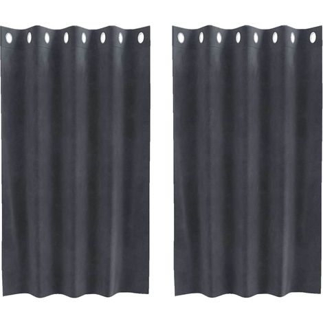 vidaXL Tende oscuranti 2 pcs Grigio chiaro 140 x 140 cm Velluto