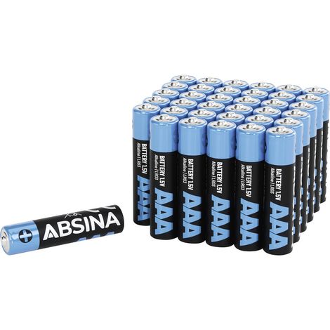Absina  Micro (AAA)-Batterie Alkali-Mangan 1000 mAh 1.5 V 36 St.