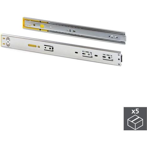 Emuca Correderas con rodamientos de bolas galvanizadas 300 mm