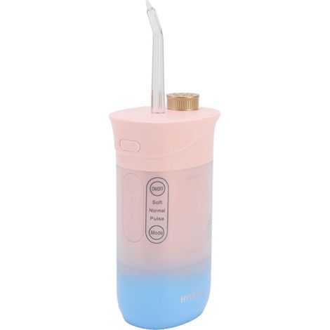 Elektrische Munddusche (220 ml), 3 Modi, 4 Düsen, Tiefenreinigung, Kariesprophylaxe, Dental Jet für Zähne und Zahnfleisch, Blau (1/5)