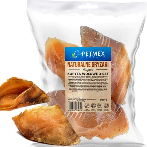Delicatezza, masticazione naturale per cani Petmex Zoccoli di manzo 3 pz.