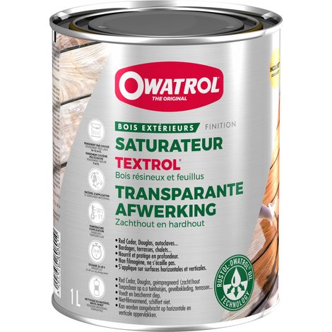 Owatrol – Saturateur extérieur bois résineux 1 litre – Protection longue durée pour bois tendres – Application facile sur surfaces horizontales et verticales