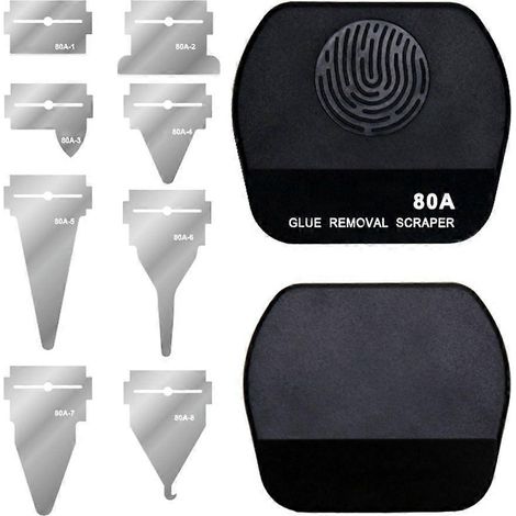 Grattoir magnétique pratique pour retirer l'adhésif sur de multiples surfaces