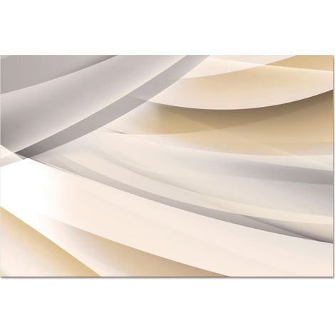 CRÉDENCE CUISINE Vagues - Abstrait - Beige 60x40 cm (1/5)