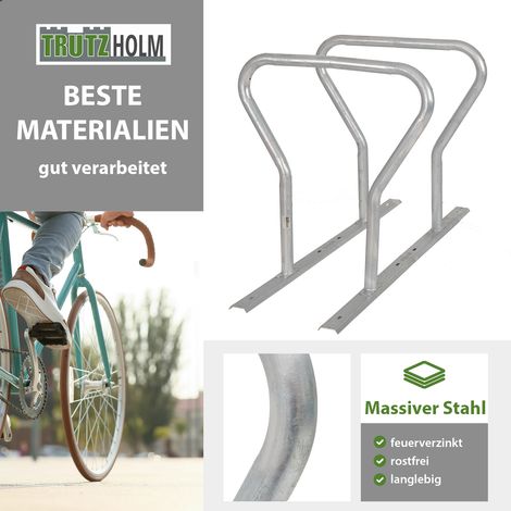 2x Fahrradanlehnbügel für 4 Fahrräder 140x76x92 cm Stahl feuerverzinkt Fahrradständer freistehend (1/5)