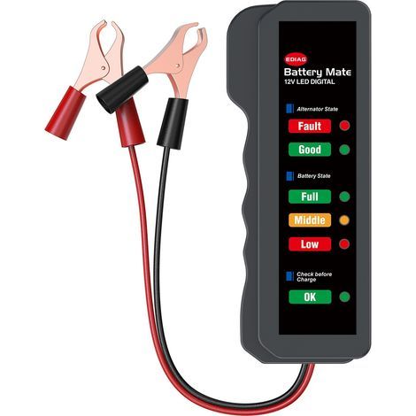 Testeur d'alternateur de batterie de voiture 12V LED Alternateur de condition de charge de batterie numérique avec analyseur de cuivre (1/3)