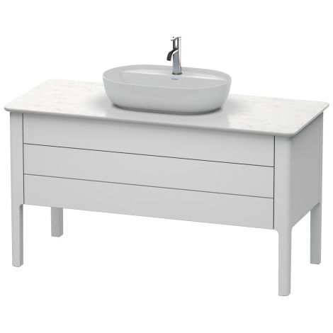 Mobiletto Duravit Luv Vanity verticale LU9566, 1338 x 570 mm, 1 cassetto, 1 mobiletto estraibile, colorazione: Laccato opaco seta azzurro chiaro - LU956609797 (1/2)