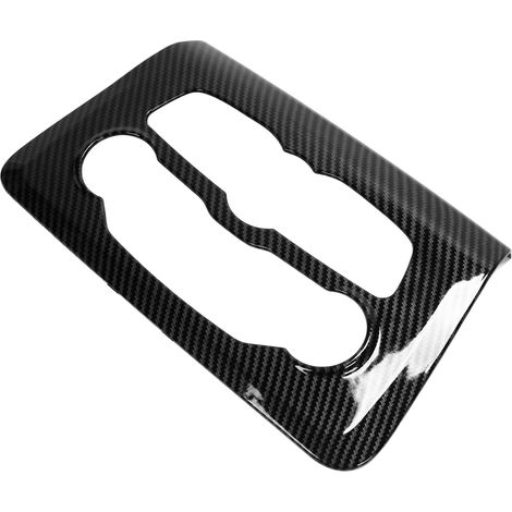 Système de commande de climatisation centrale style carbone. Réglages d'essuie-glaces, compatible avec Dodge Charger 2015-2021. Style carbone noir. (1/5)