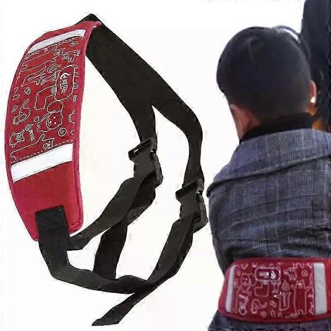 Ceinture de sécurité enfant pour moto, ceinture de sécurité antidérapante pour scooter, design réfléchissant, sangle ventrale réglable pour le conducteur, compatible avec la conduite de motos. (1/5)