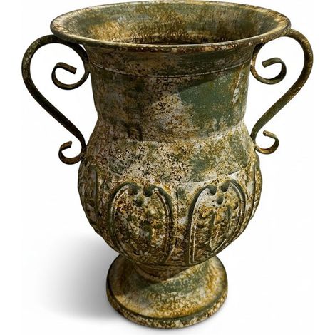 Vase jardin patiné 24x19x28cm (1/4)