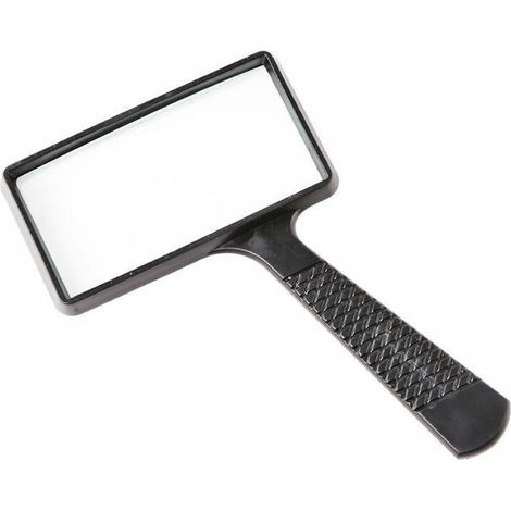 Loupe Portable 10X, Loupe Rectangulaire, Lentille en Verre Résistant aux Rayures pour les Personnes Âgées Lecture, Passe-Temps, Réparation, Observation (1/4)