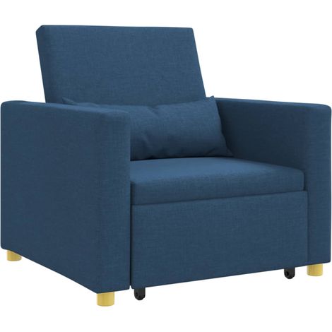Maison Exclusive - Ausziehbare Schlafcouch Einzel Blau 90 x 165 x