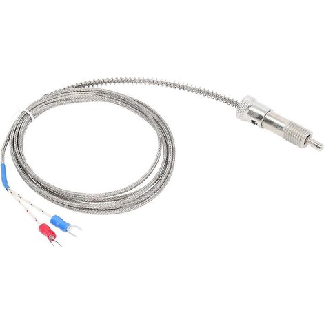 Thermoelement 0–400 °C K Typ Temperaturfühler Sonde Druckfeder M12 Gewinde 2 m / 6,56 ft