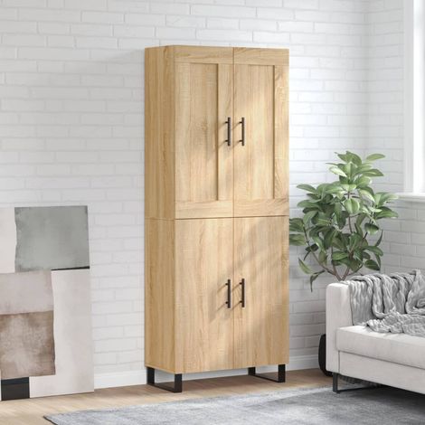Highboard Sonoma-Eiche 69,5x34x180 cm Holzwerkstoff (1/5)