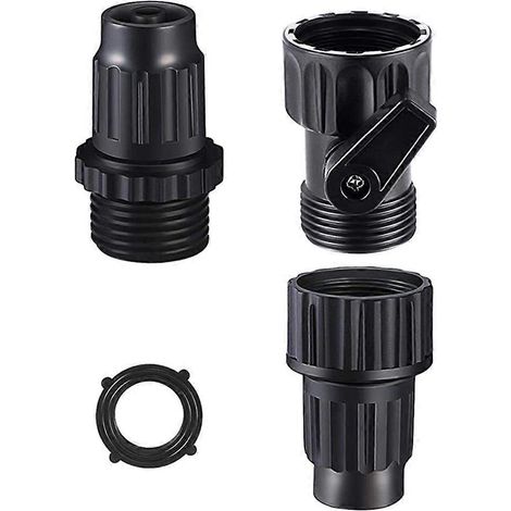 Kit de réparation pour tuyau d'arrosage extensible (4 pièces) avec connecteurs et adaptateur pour robinet (1/4)