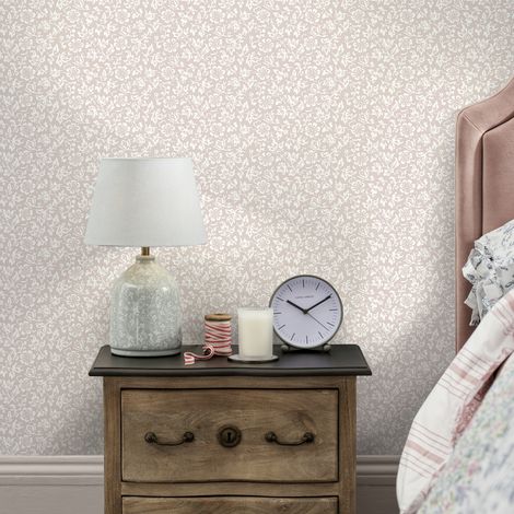Papier peint intissé Laura Ashley Sweet Alyssum Plaster pink 1005 x 52cm Rose