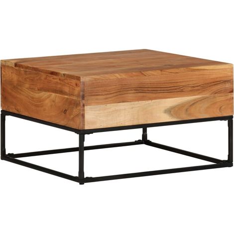 Table basse 68x68x41 cm Bois d'acacia solide vidaXL (1/5)