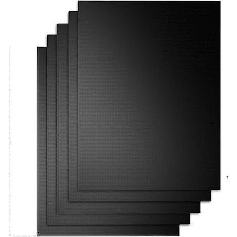Tapis de Cuisson Barbecue Feuille Cuisson Barbecue Tapis Anti-adhérent et Réutilisable pour Barbecue Électrique Gaz et Charbon 5(40X33) CM (1/5)