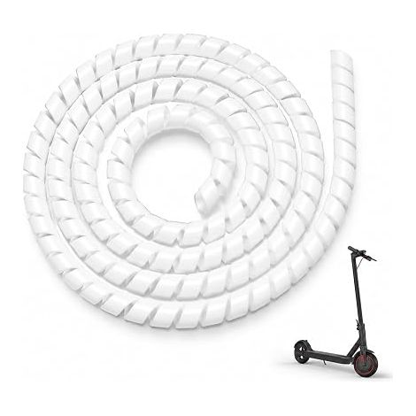 Gaine Spirale de Protection Câble 100 cm en TPU Résistant Blanc (1/5)