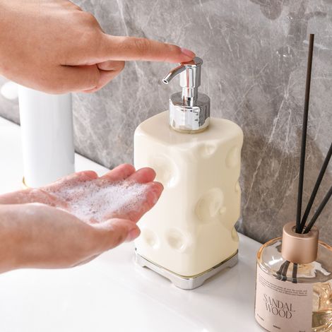 Lot de 3 distributeurs de savon liquide pour le visage, avec pompe manuelle et mousseur. Idéal pour la salle de bain, le shampoing et le savon. (1/3)