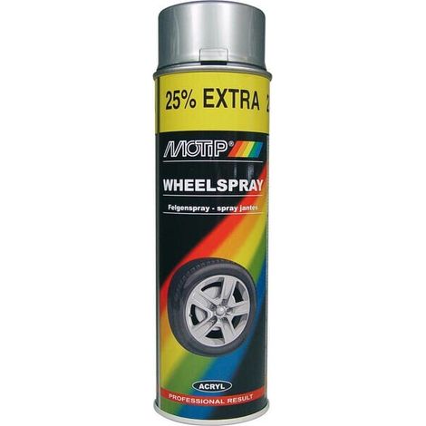 Pintura en aerosol MOTIP Plata para llantas de aluminio 500 ml