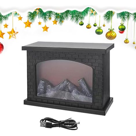 Lanternes décoratives pour cheminée Lampe à feu LED portable Alimentation par piles USB - Lampe de table décorative sans flamme pour intérieur ou extérieur, balcon, porche, terrasse, jardin, salon (1/5)