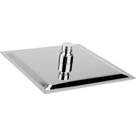 1 cabezal de ducha de techo de 8" de acero inoxidable cromado para ducha de lluvia -Crezuo