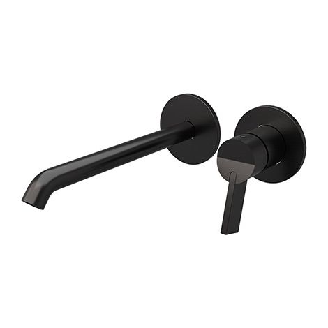 Lavabo Mural Piega Avec Rosaces 225 Chrome Noir Brosse - CRISTINA ONDYNA PA25975I