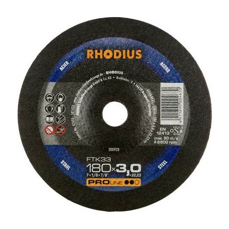 RHODIUS RHODIUS 200928 DISQUE À TRONÇONNER À MOYEU DÉPORTÉ 180 MM 1 PC(S) ACIER