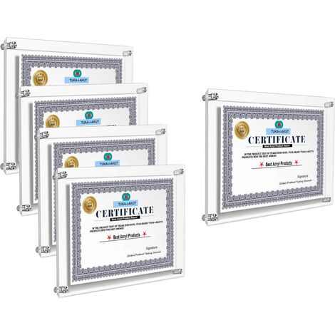 5X Acrylique Cadre d'affichage A4, Cadre transparent double clair, Bureau, Documents, Posters, Certificats, Affiches dépliants, TKD9402-A4-5x (1/5)