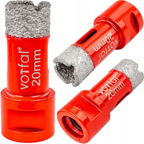 Diamant-Kernbohrer Krone 20 mm M14 für Grès, Fliesen, Stein, Glasur (1/5)