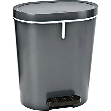 Cubo con pedal PEDALBIN OVAL de 25 litros 24200 DENOX- FAMESA  Antracita (1/5)