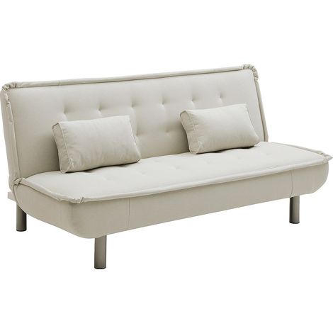 Divano letto clic clac in tessuto Beige - MISHAN