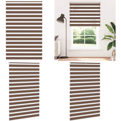 vidaXL Zebrarollo Braun 150x200 cm Stoffbreite 145,9 cm Polyester (1/5)