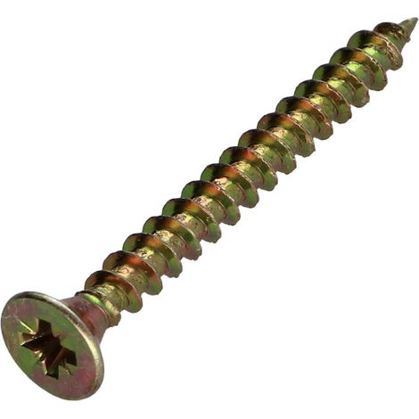 VBA Vis bois agglo Premium Tête fraisée Pozi N°3 6X80 Bichromaté-1 pièce (1/4)