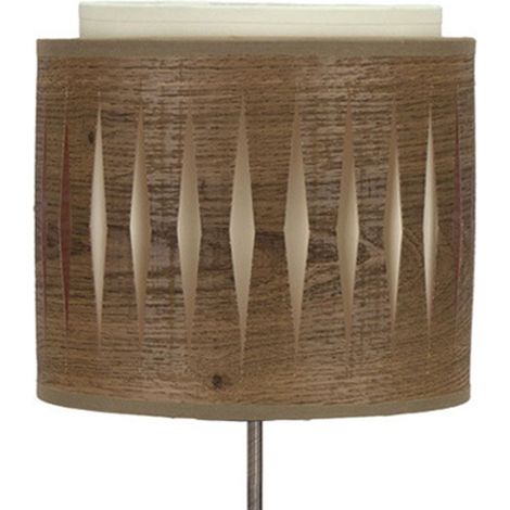 Sobremesa Alexandra 1xe14 Cuero/madera Oscura 42x17x17 Cm (1/2)