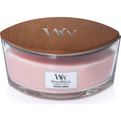 Woodwick Coastal Sunset Vela Perfumada Rosa 19,5 cm