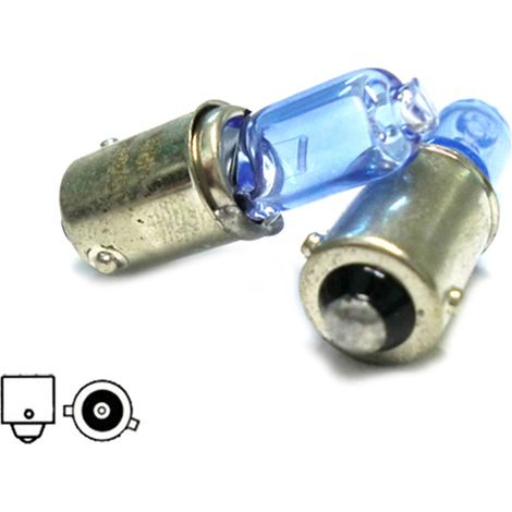 Coppia lampade alogene H6W 12V 6W BAX9s effetto Xenon bianco per luci posizione (1/3)
