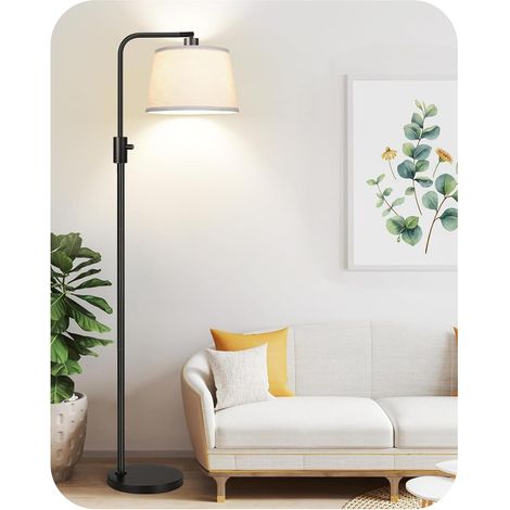 Lampadaire Arc 165cm Moderne lampe sur pied de salon variateur 1000lm ampoule LED incluse, Gradation rotative de 0 à 100 %, avec abat-jour beige, lampadaire sur pied salon pour chambre (1/5)
