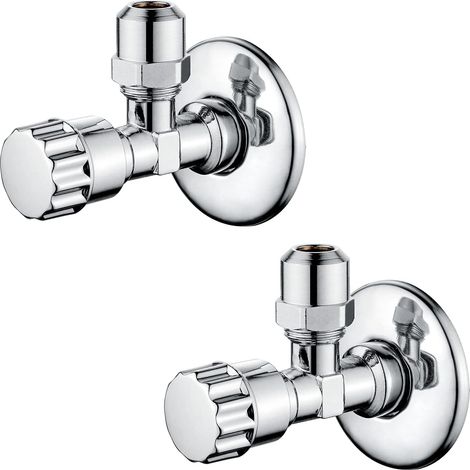Robinet d’Arrêt Équerre 1/2" x 3/8", Lot de 2 (1/5)