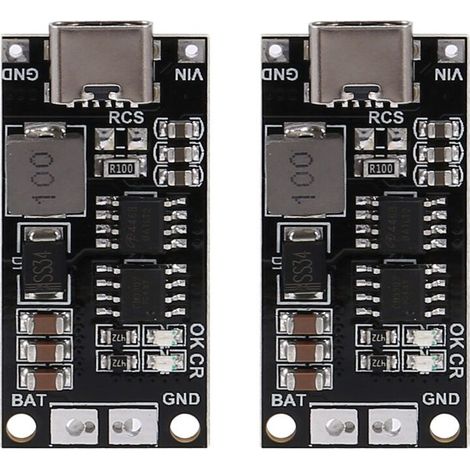 2x 8,4V Typ-C 2S LiPo Polymer Li-Ion Ladegerätmodul für 7,4V 11,1V 14,8V 18650 (2S 1A)